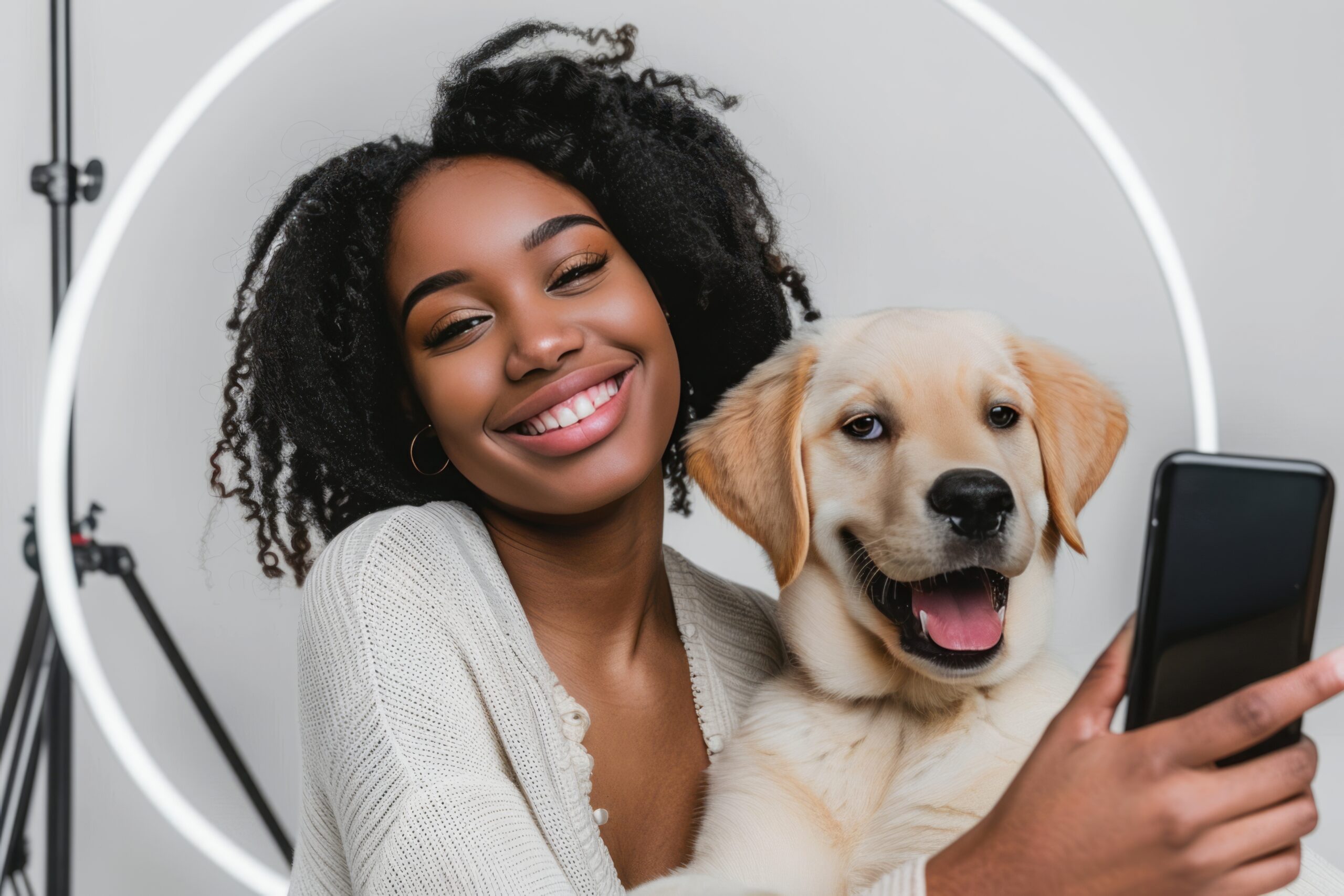 person-creating-online-content-with-their-pets